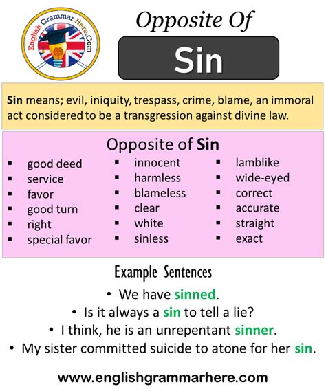 antonyms for sin|opposite of sinner.